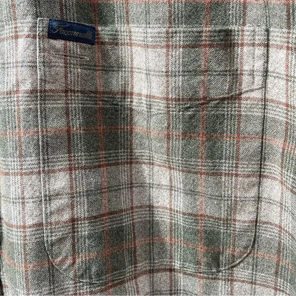 Faconnable 100% Cotton Long Sleeve Button Down Shirt in Brown Plaid, Men's Large - Picture 7 of 7